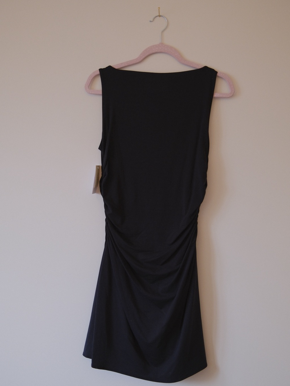 Abercrombie & Fitch Black Sleeveless Ruched Mini Dress